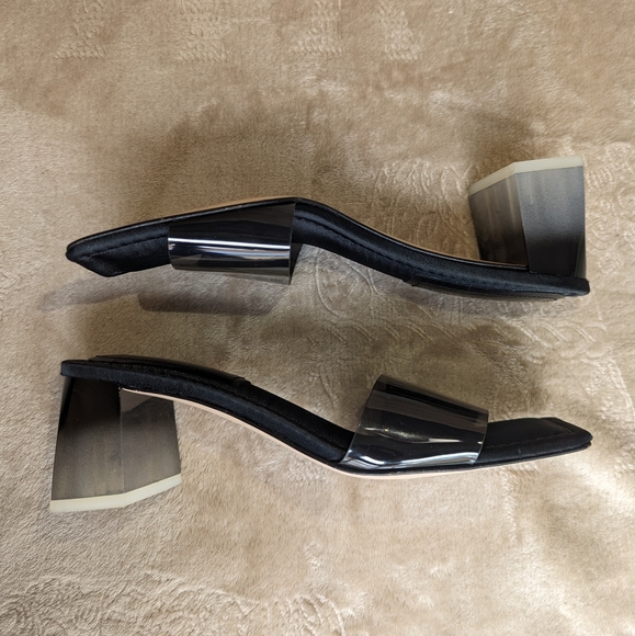 BNWOB Good American Slide Ombre Lucite Block Heels - Picture 6 of 11